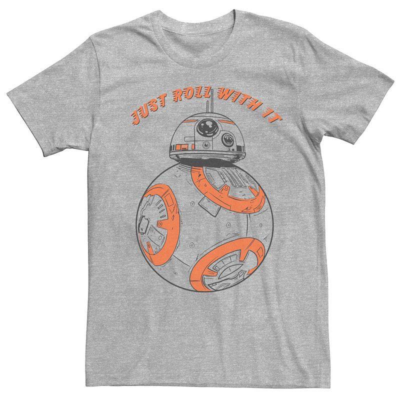 Men's Star Wars BB-8 Just Roll With It Tee, Size: XL, Athletic Grey Product Image