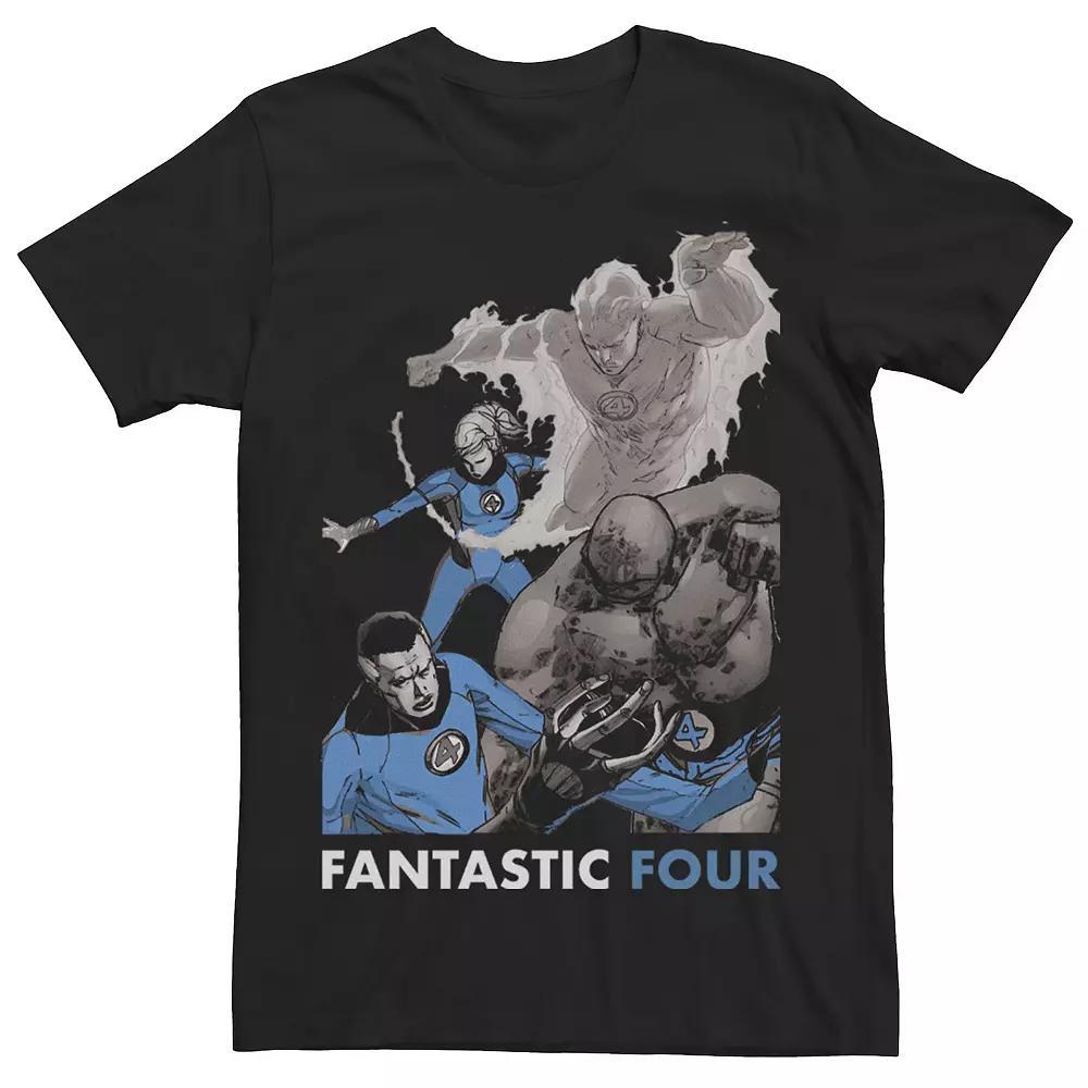 Men's Marvel Fantastic Four Group Shot Fight Mode Poster Tee,  Product Image