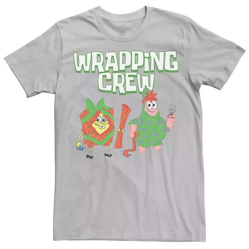 Men's Spongebob Squarepants Patrick Wrapping Crew Tee, Size: 3XL, Athletic Grey Product Image