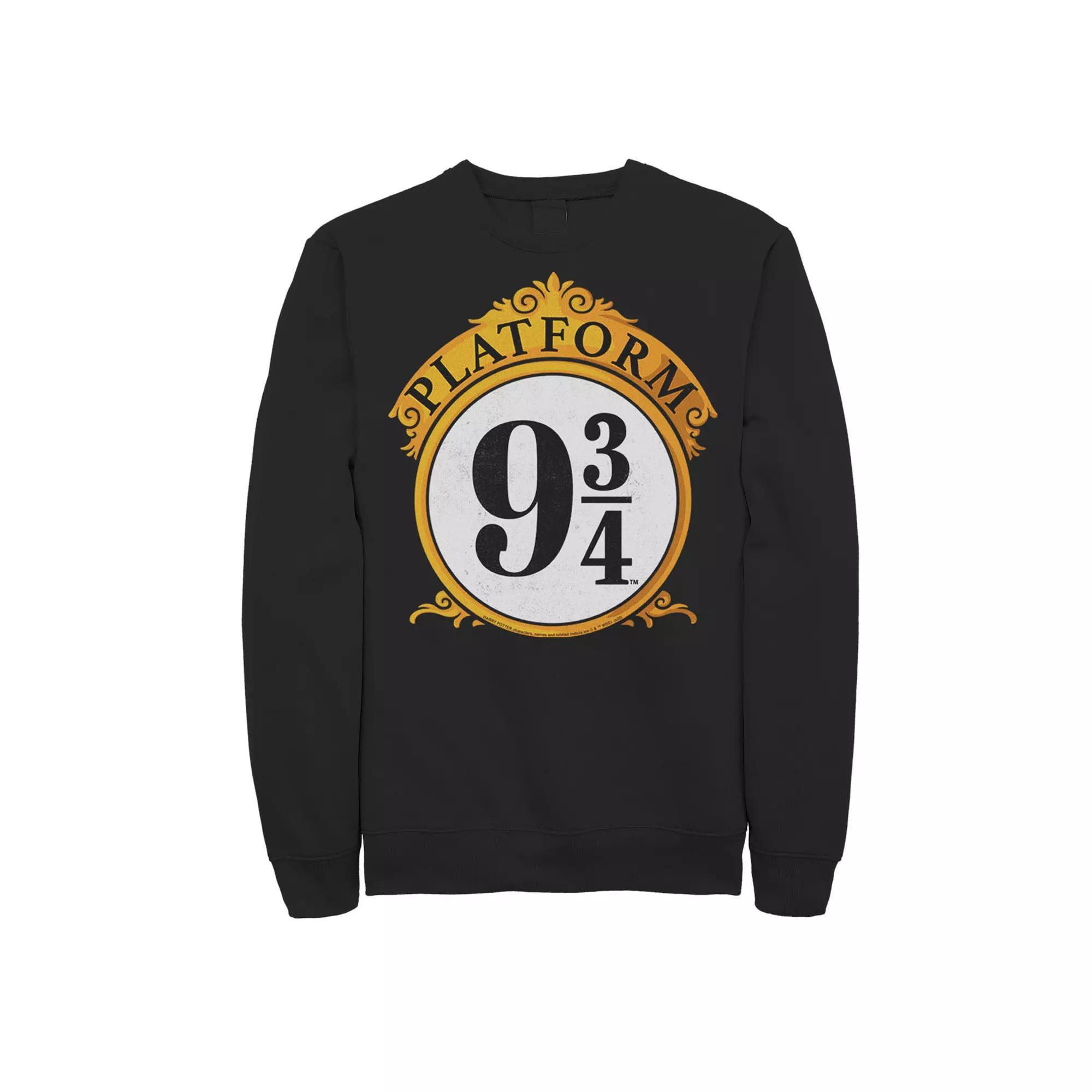 Men's Harry Potter Platform 9 & 3/4 Sign Sweatshirt, Size: XXL, Black Product Image