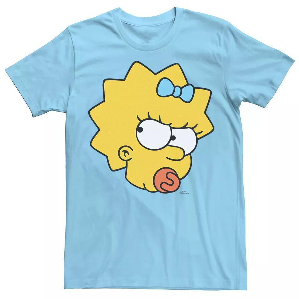 Men's The Simpsons Maggie Simpson Angry Big Face Graphic Tee, Size: Medium, Light Blue Product Image