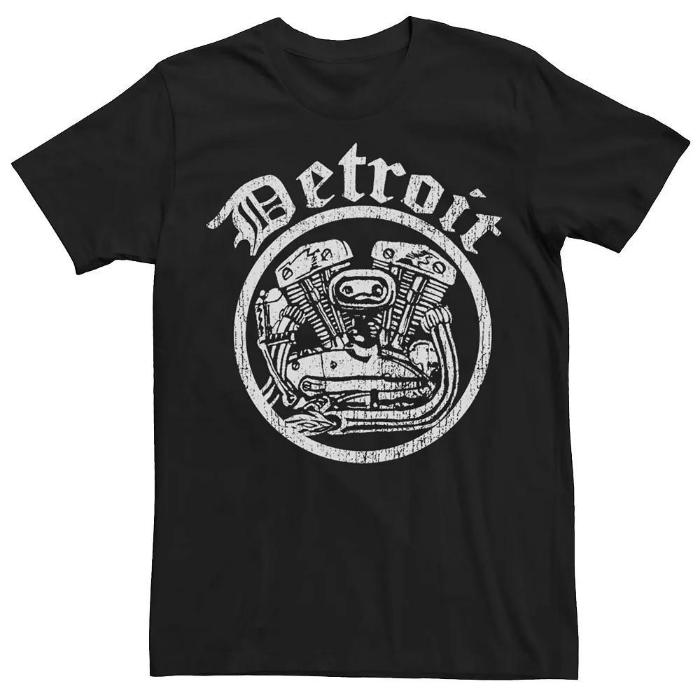 Men's Motor Detroit Circle Logo Tee, Size: Medium, Black Product Image