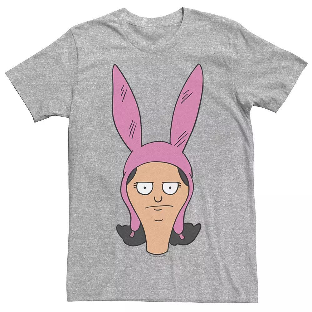 Men's Bob's Burgers Louise Green Hue Portrait Tee, Size: Large, Athletic Grey Product Image