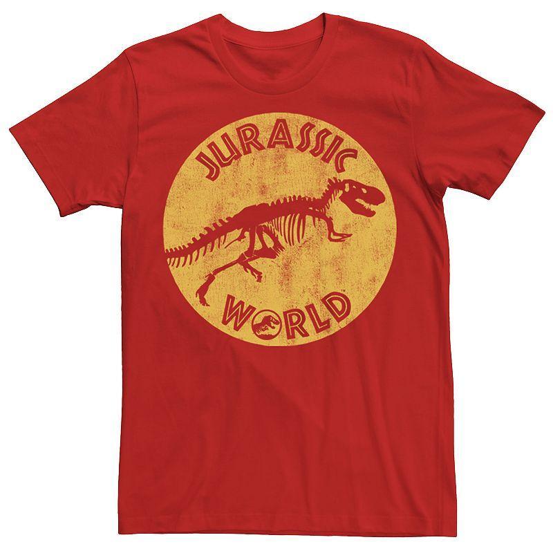 Men's Jurassic World Distressed Fossil Logo Tee, Size: XL, Grey Heather Product Image