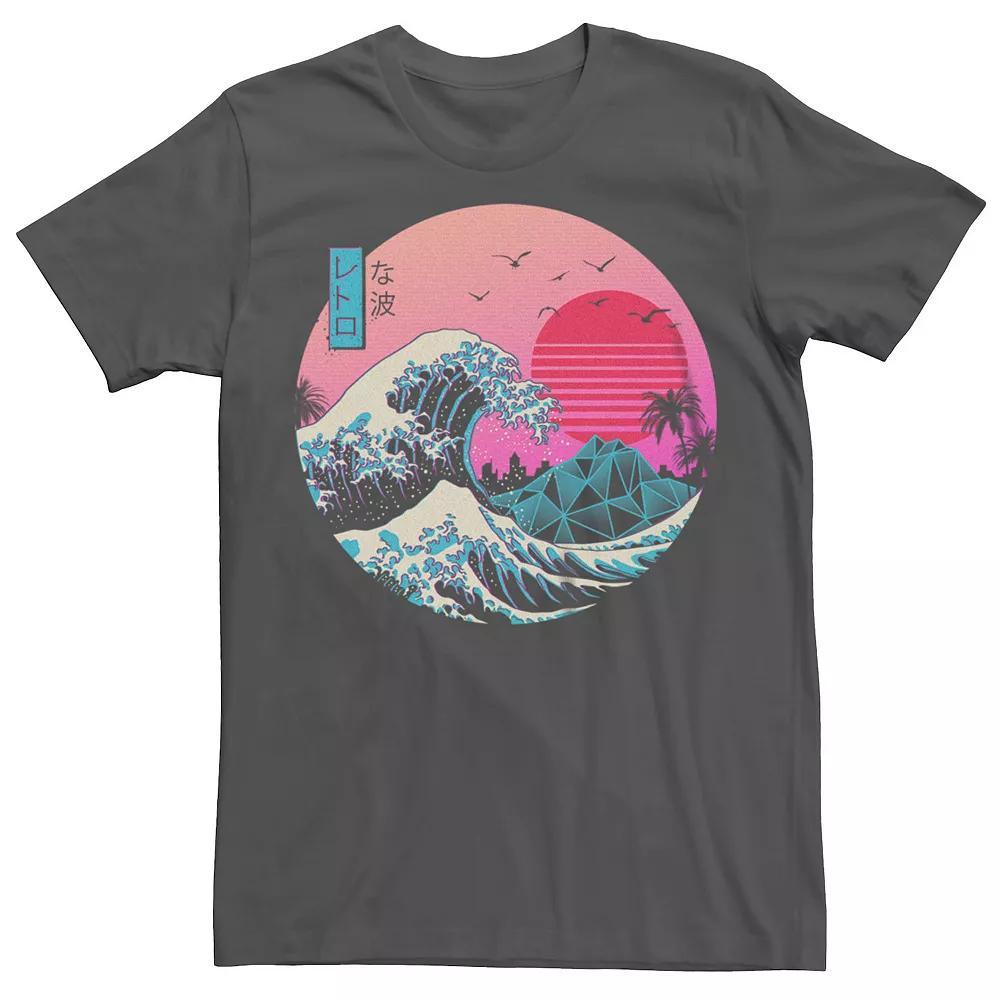 Men's The Great Retro Wave Polygon Graphic Tee, Size: XL, Grey Product Image