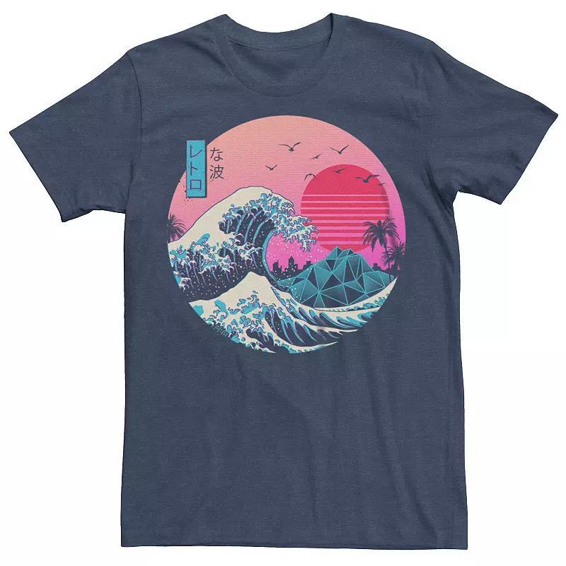 Men's The Great Retro Wave Polygon Graphic Tee, Size: XL, Grey Product Image