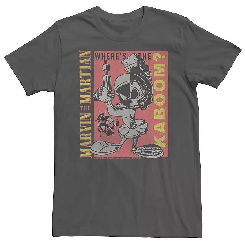 Mens Looney Tunes Characters Crew Faces Color Tee Grey Product Image