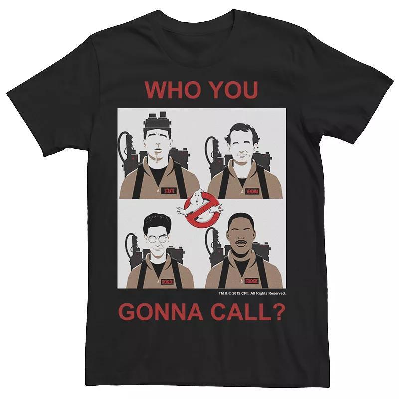 Men's Ghostbusters Who You Gonna Call Group Shot Panels Tee, Size: 3XL, Black Product Image