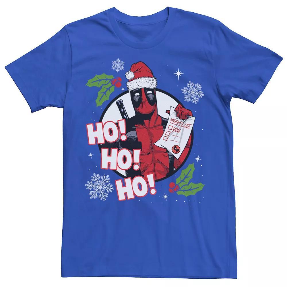 Men's Marvel Deadpool Santa Naughty List Holiday Tee,  Product Image