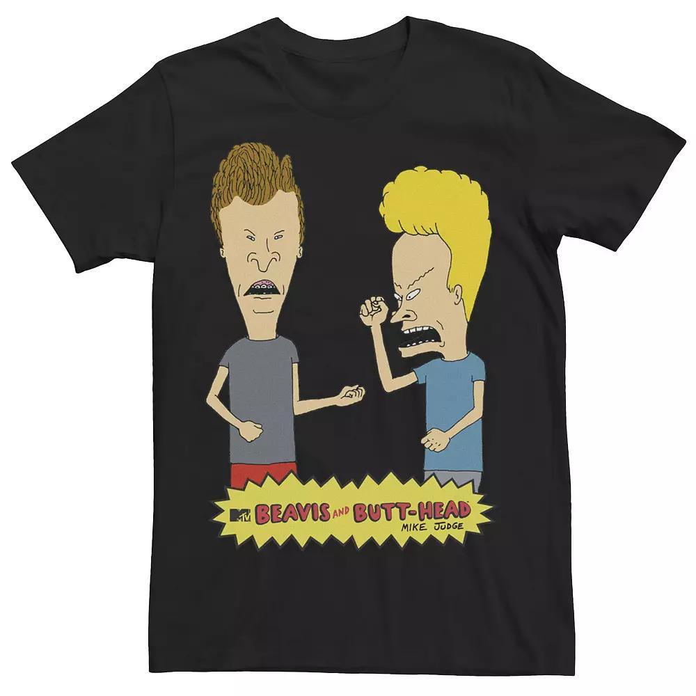 Men's Beavis and Butt-Head Fist Pump Tee, Size: Large, Black Product Image