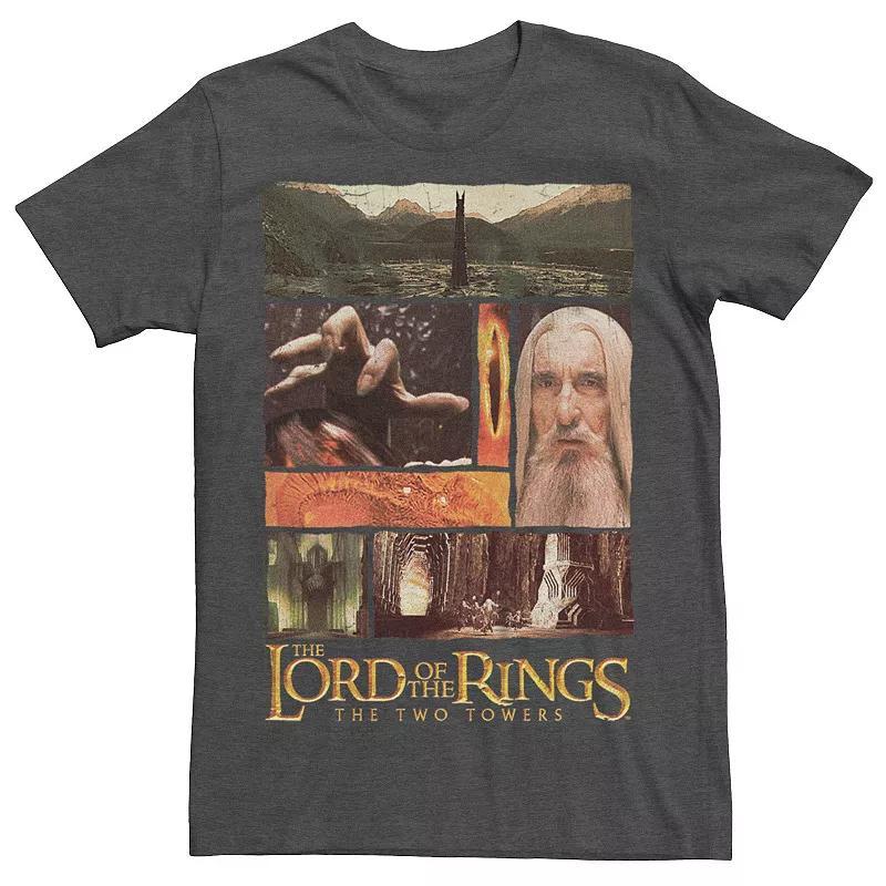 Men's The Lord Of The Rings The Two Towers Saruman's Visions Graphic Tee, Size: Large, Grey Heather Product Image