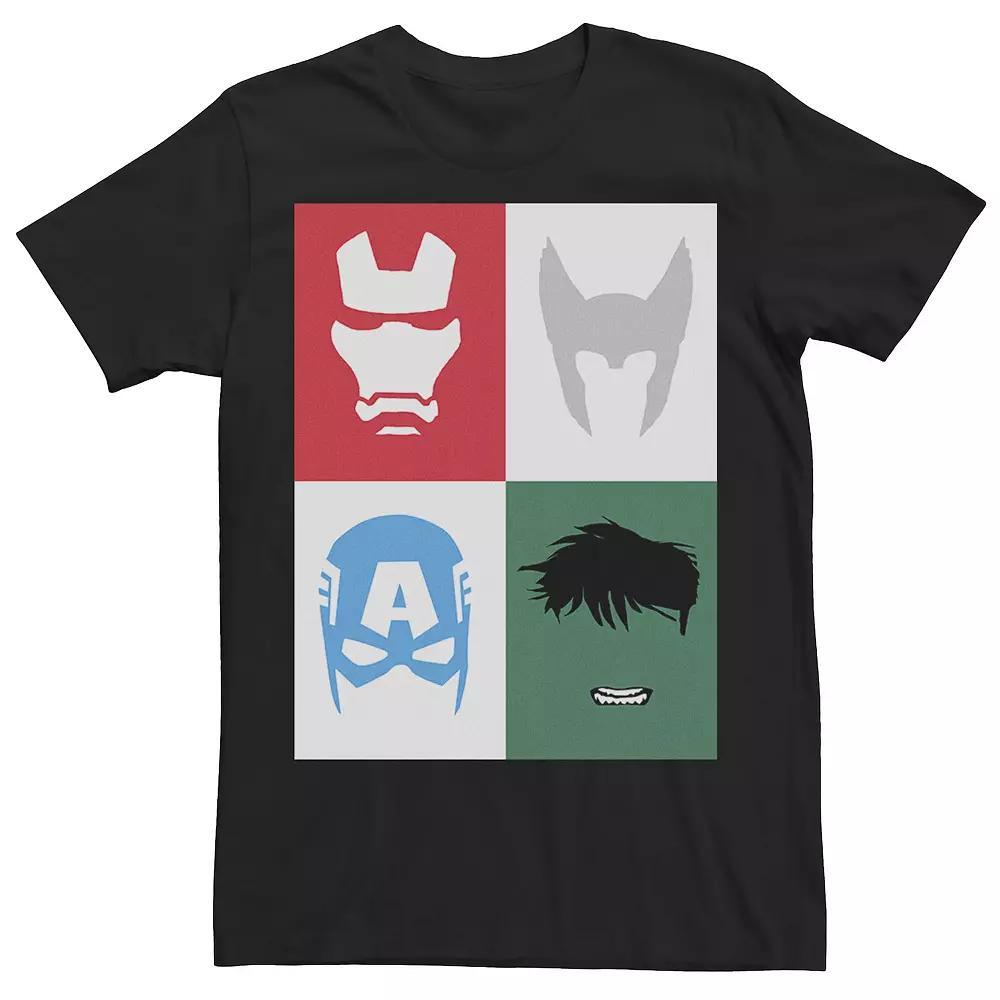 Men's Marvel Avengers Classic Group Shot Silhouettes Poster Tee,  Product Image