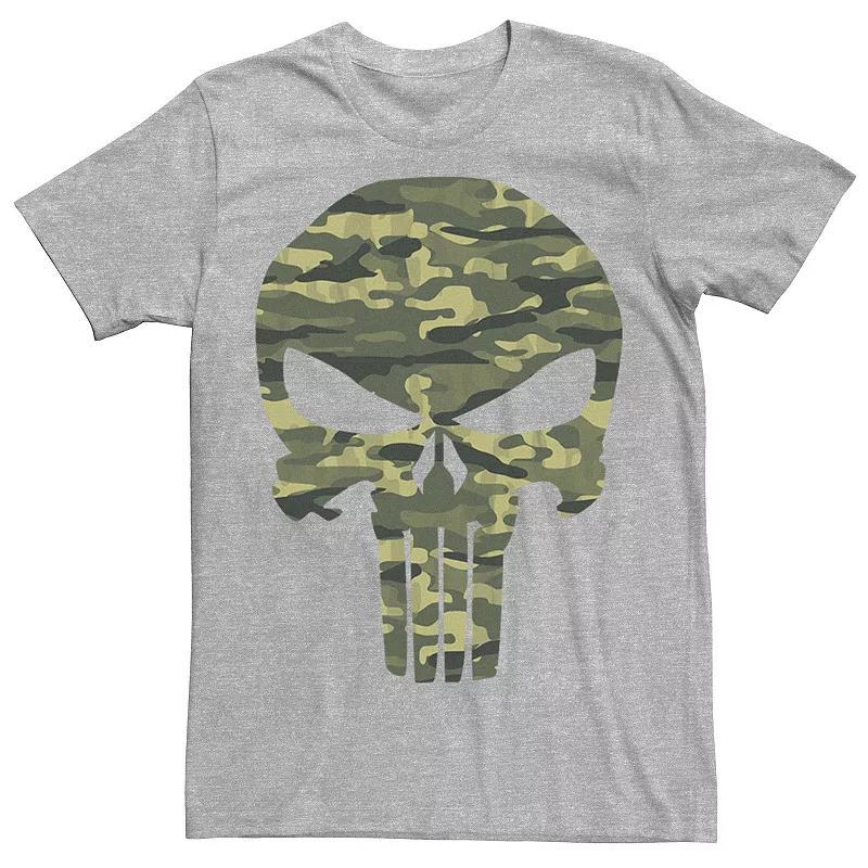 Men's Marvel The Punisher Camo Skull Symbol Tee, Size: Small, White Product Image