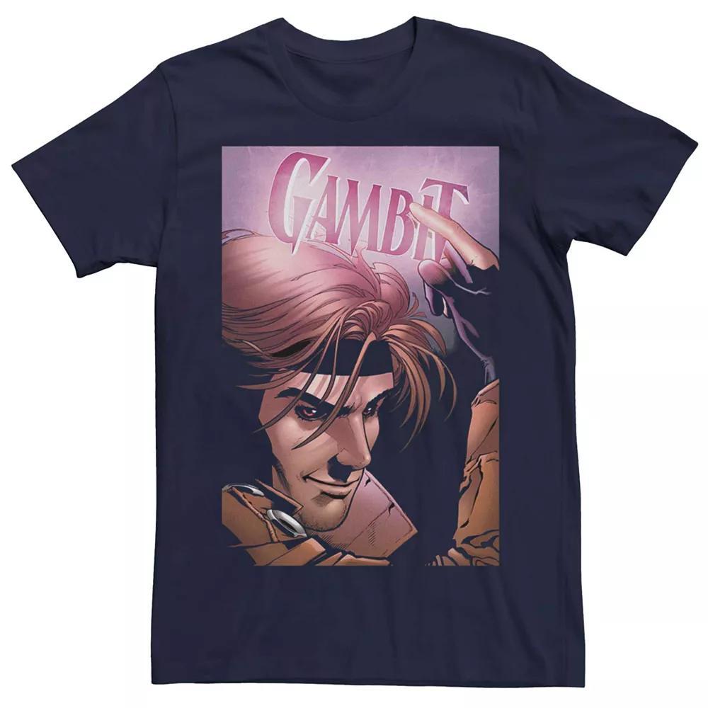 Men's Marvel Neon Gambit Poster Tee, Size: Large, Blue Product Image