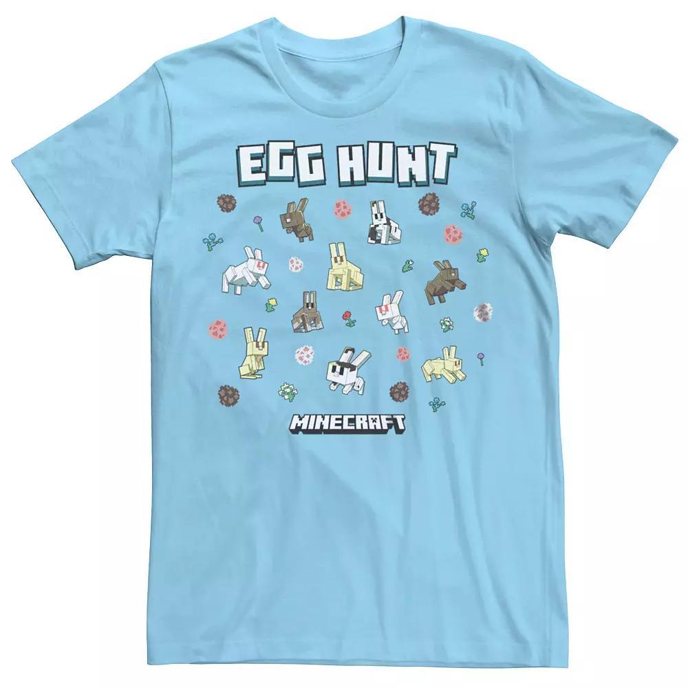 Men's Minecraft Easter Egg Hunt Rabbit Graphic Tee, Size: XL, Light Blue Product Image