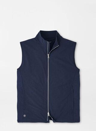 Peter Millar Mens Solstice Performance Hybrid Full-Zip Vest | Color: Navy | Size: L Product Image