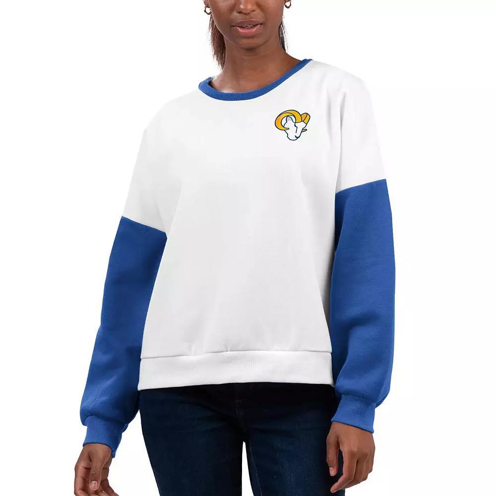 Women's G-III 4Her by Carl Banks White New England Patriots A-Game Pullover Sweatshirt, Size: XL Product Image