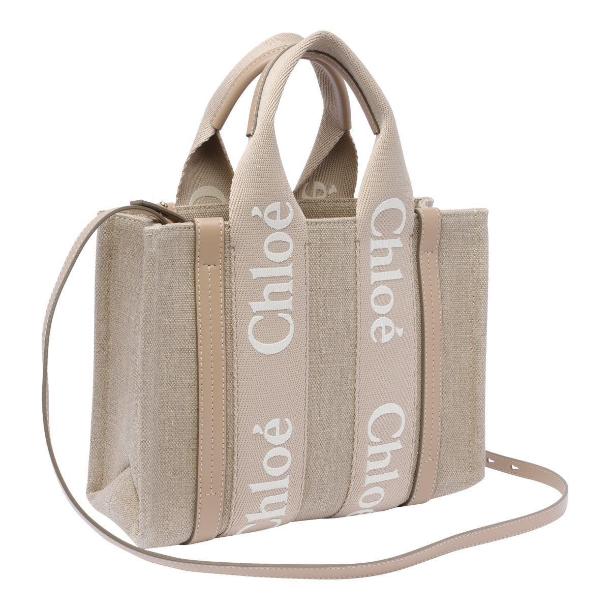 CHLOÉ Woody Handbag In Beige Product Image