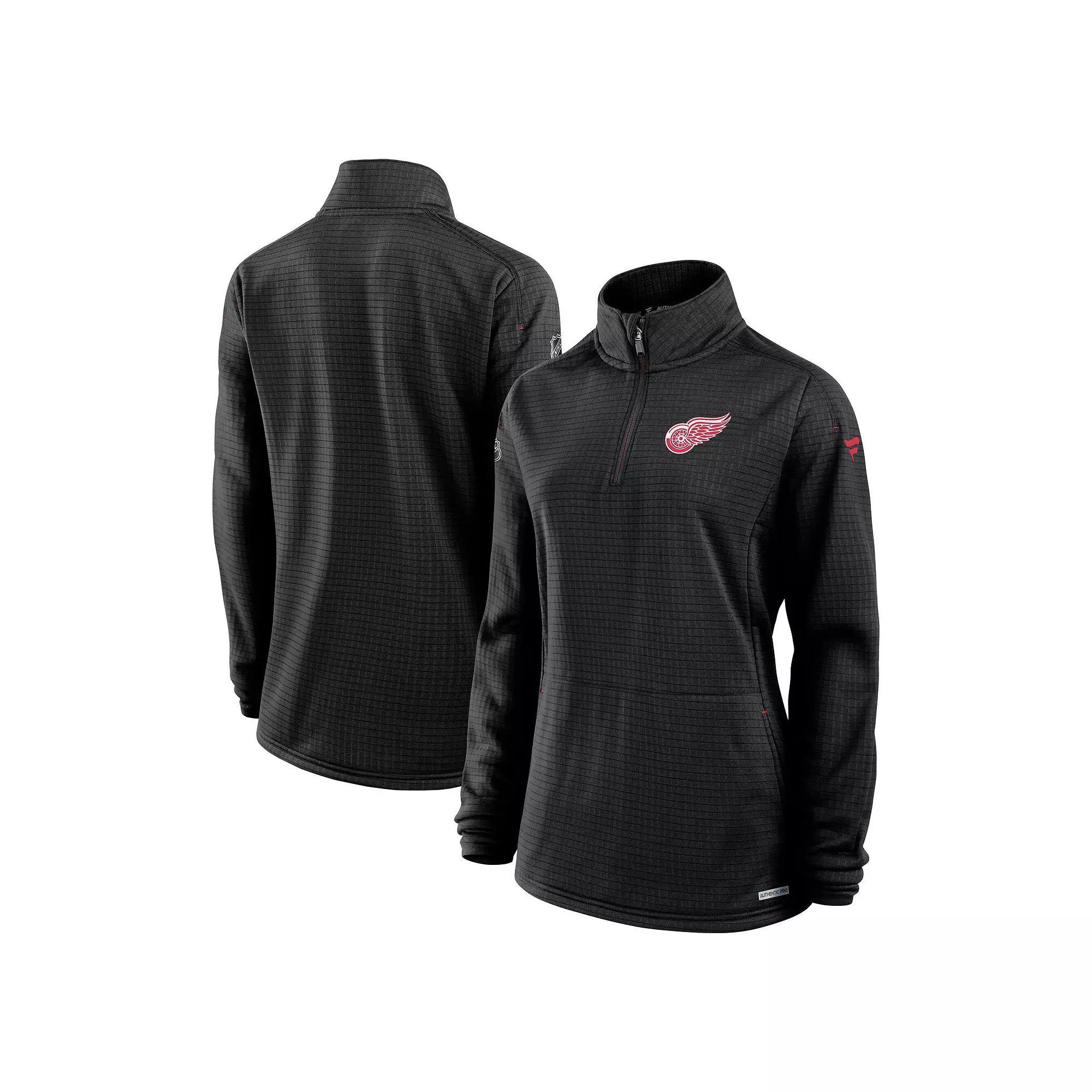 Women's Fanatics Black Philadelphia Flyers Authentic Pro Rink Lightweight Quarter-Zip Pullover Top,  Product Image