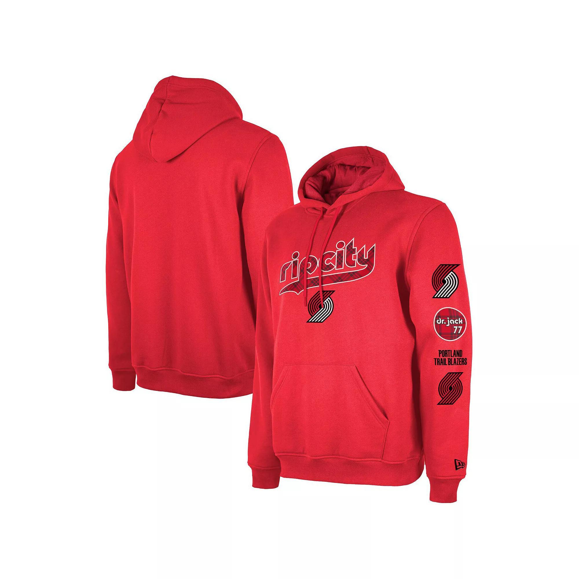 Men's New Era Red Portland Trail Blazers 2023/24 City Edition Big & Tall Pullover Hoodie, Size: 2XB Product Image