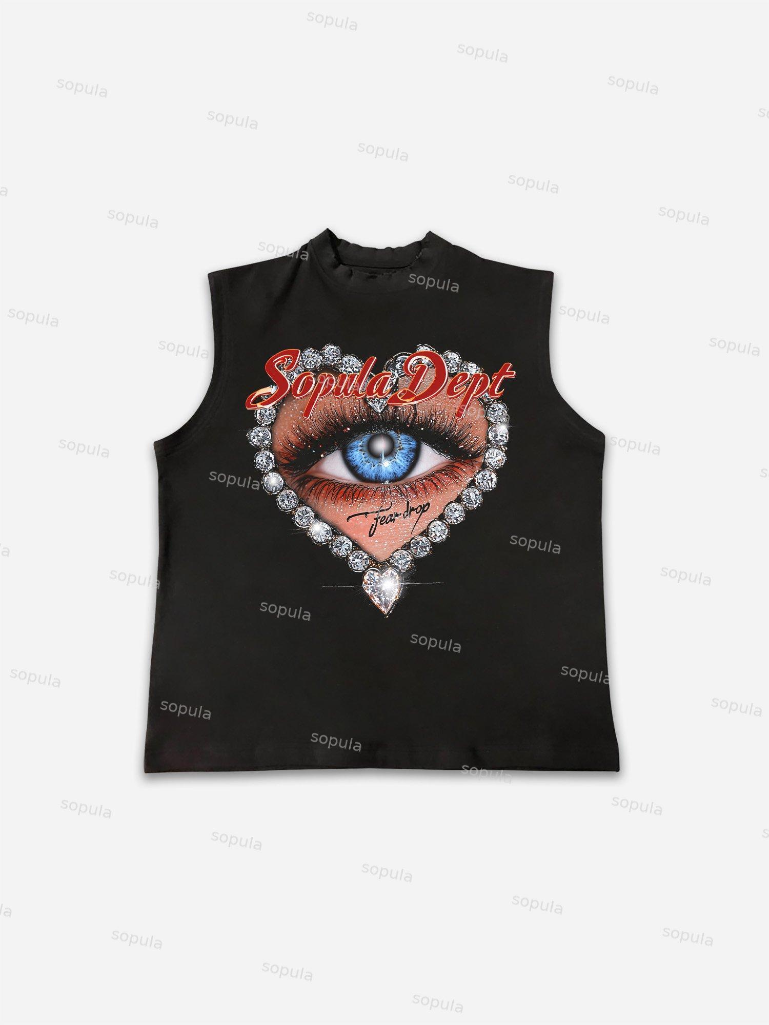 Diamond Teardrop Graphic Print Tank Top Product Image