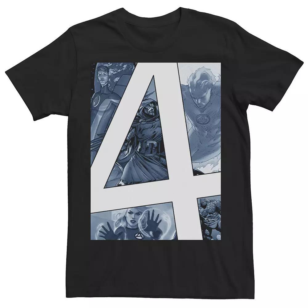 Men's Marvel Fantastic Four Slanted Numeral Center Logo Tee,  Product Image