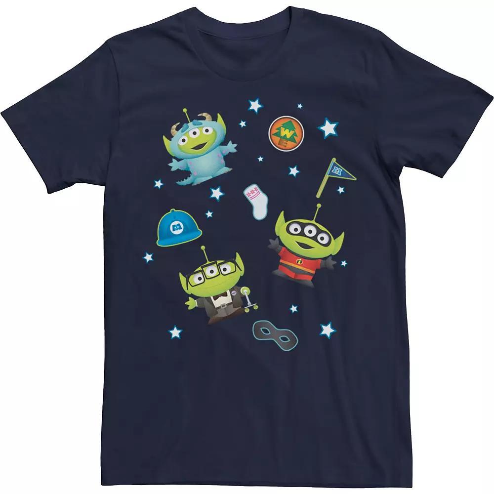 Disney / Pixar's Monsters, Inc., Up, The Incredibles Men's Mashup Tee, Size: Small, Blue Product Image