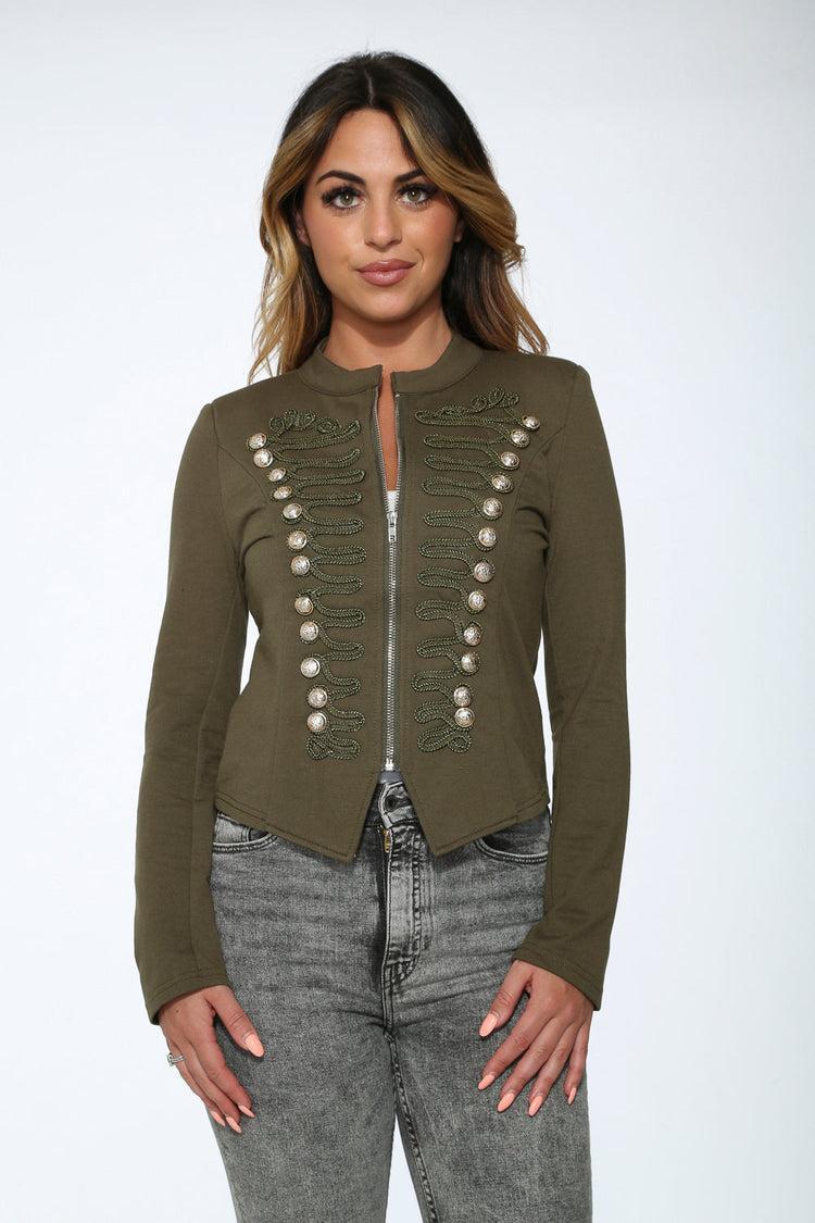 Olive Military Jacket Product Image