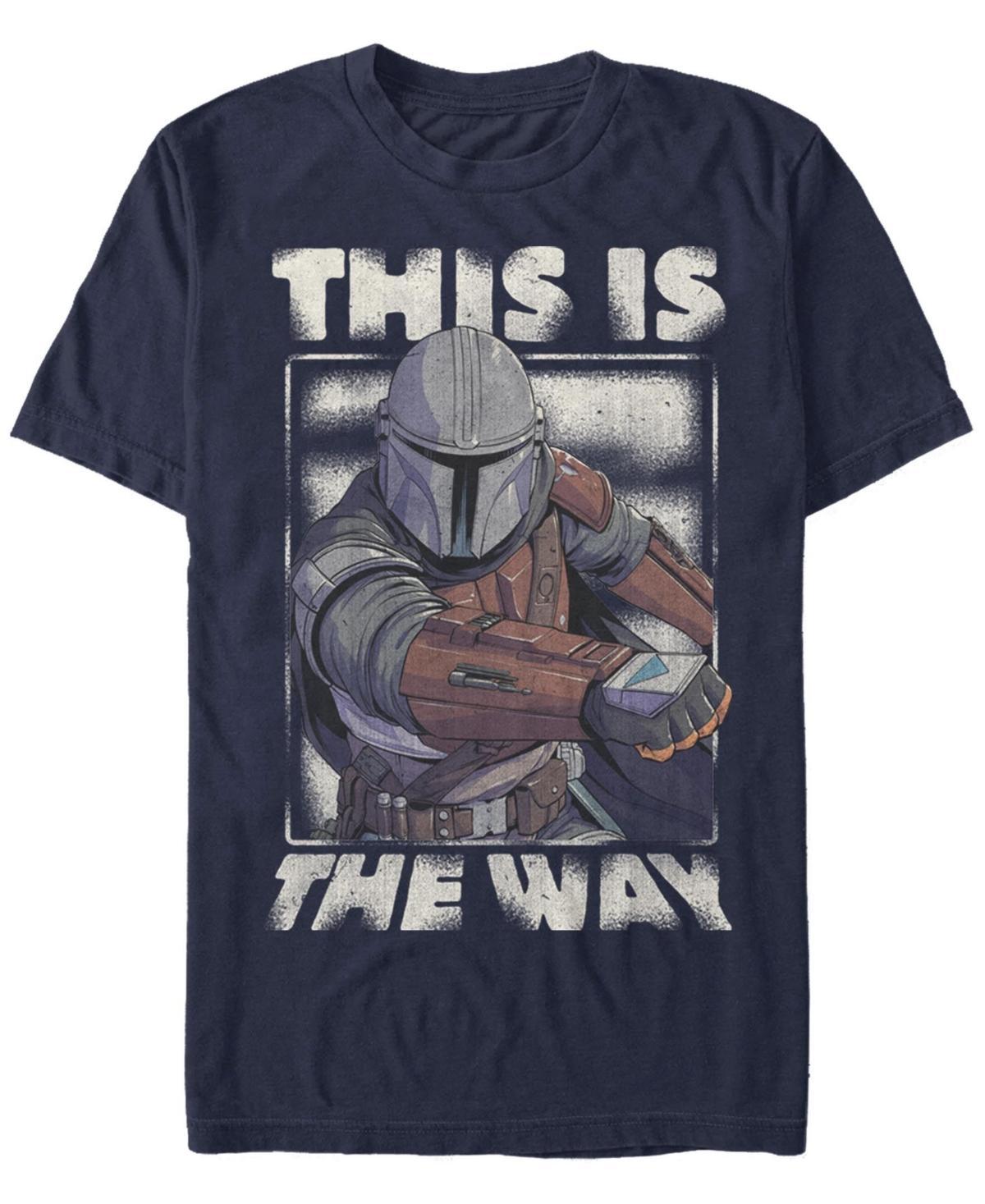 Men's Star Wars The Mandalorian This Is The Way Portrait Graphic Tee, Size: 3XL, Blue Product Image