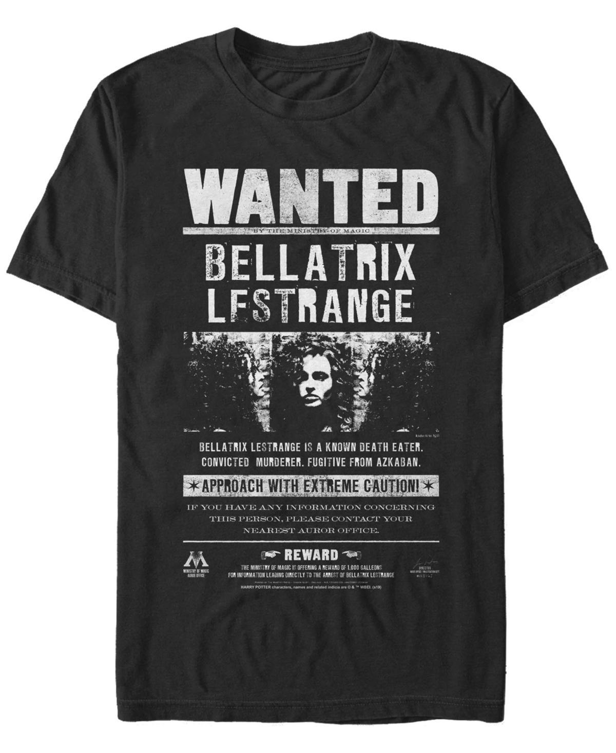 Men's Harry Potter Bellatrix Lestrange Wanted Poster Graphic Tee, Size: XXL, Black Product Image