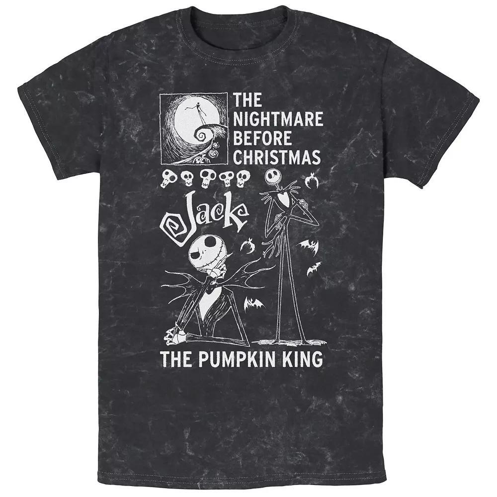 Disney's The Nightmare Before Christmas Jack The Pumpkin King Mineral Wash Men's Graphic Tee,  Product Image