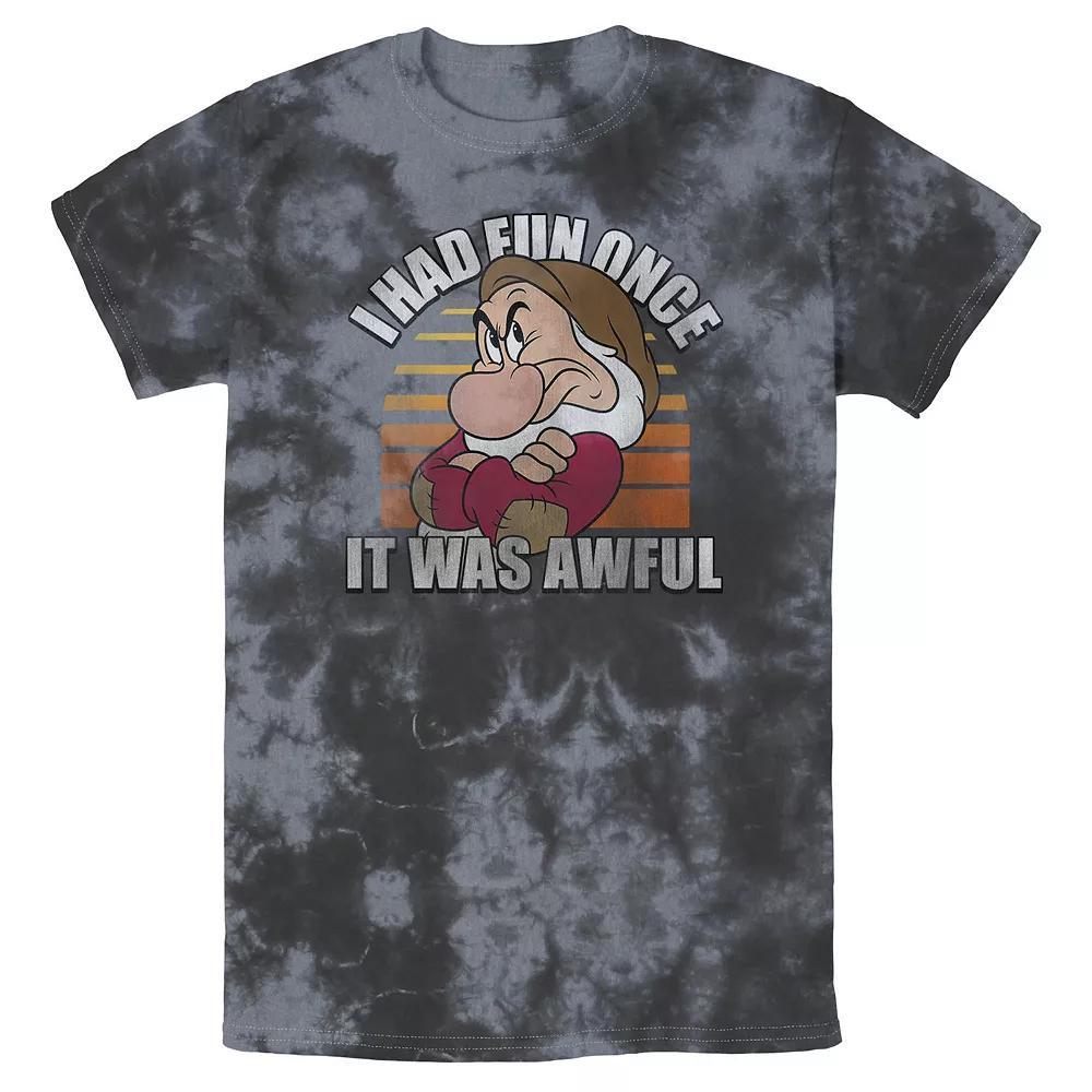 Men's Disney Snow White Grumpy I Had Fun Once It Was Awful Bomabrd Wash Tee,  Product Image