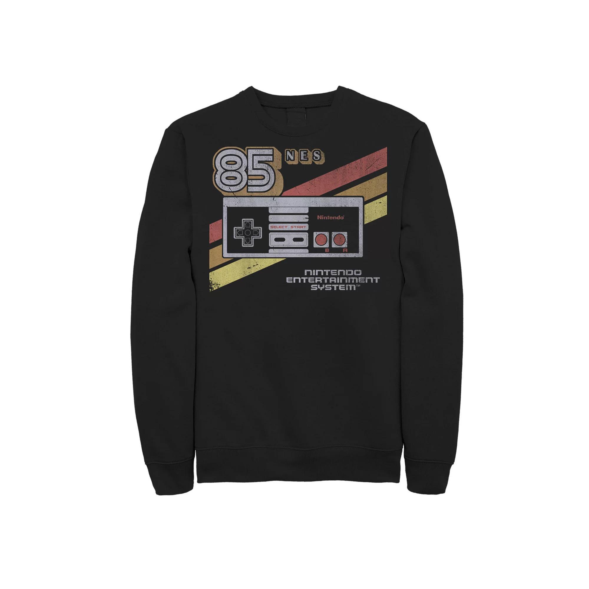 Big & Tall Nintendo Nes Controller Poster Graphic Fleece Pullover, Men's,  Product Image