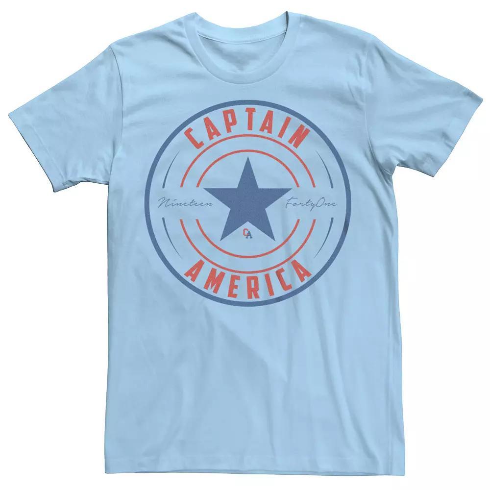 Men's Captain America Star Stamp Graphic Tee,  Product Image