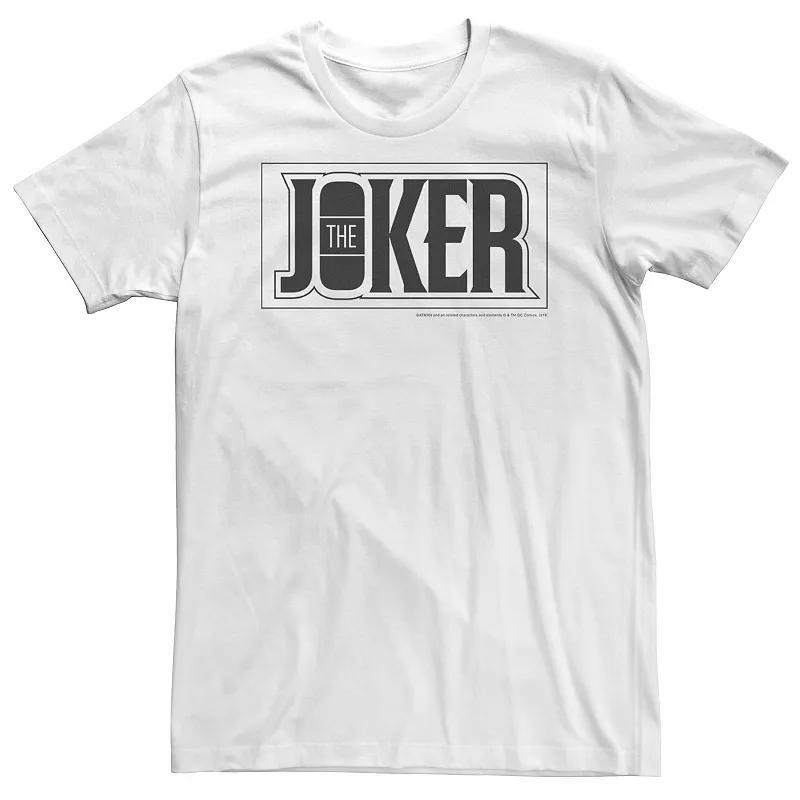 Big & Tall DC Comics The Joker Bold Text Poster Tee, Men's, Size: 3XL, Athletic Grey Product Image