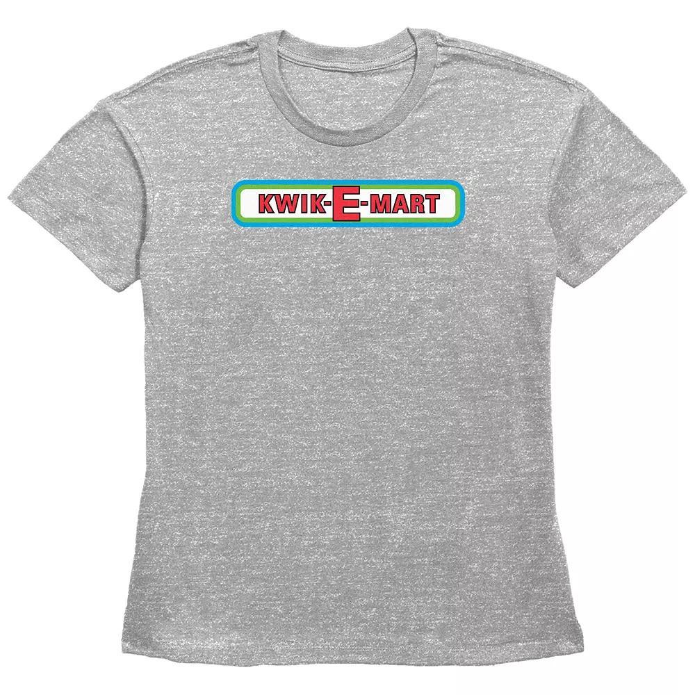 Women's The Simpsons Kwik-E-Mart Basic Fit Graphic Tee, Girl's, Size: XXL, Grey Gray Product Image