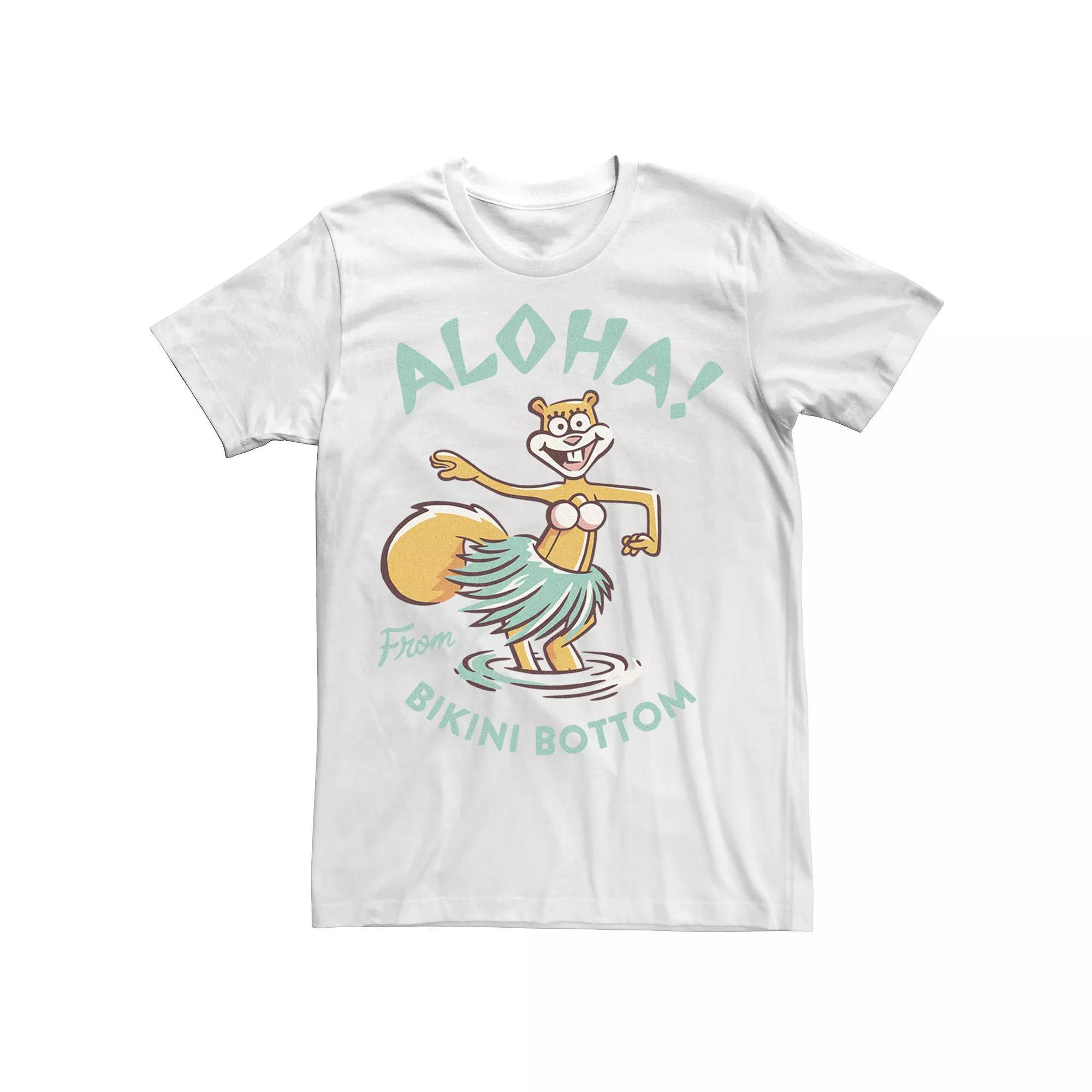Men's SpongeBob SquarePants Sandy Aloha Hula Dance Tee,  Product Image
