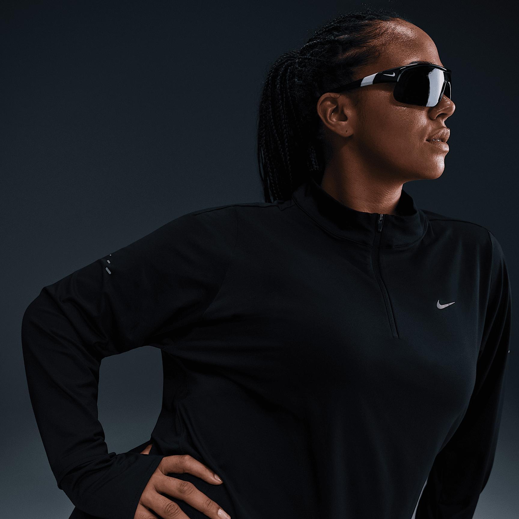 Nike Womens Swift Dri-FIT UV 1/4-Zip Running Top (Plus Size) | HQ0501-010 Product Image