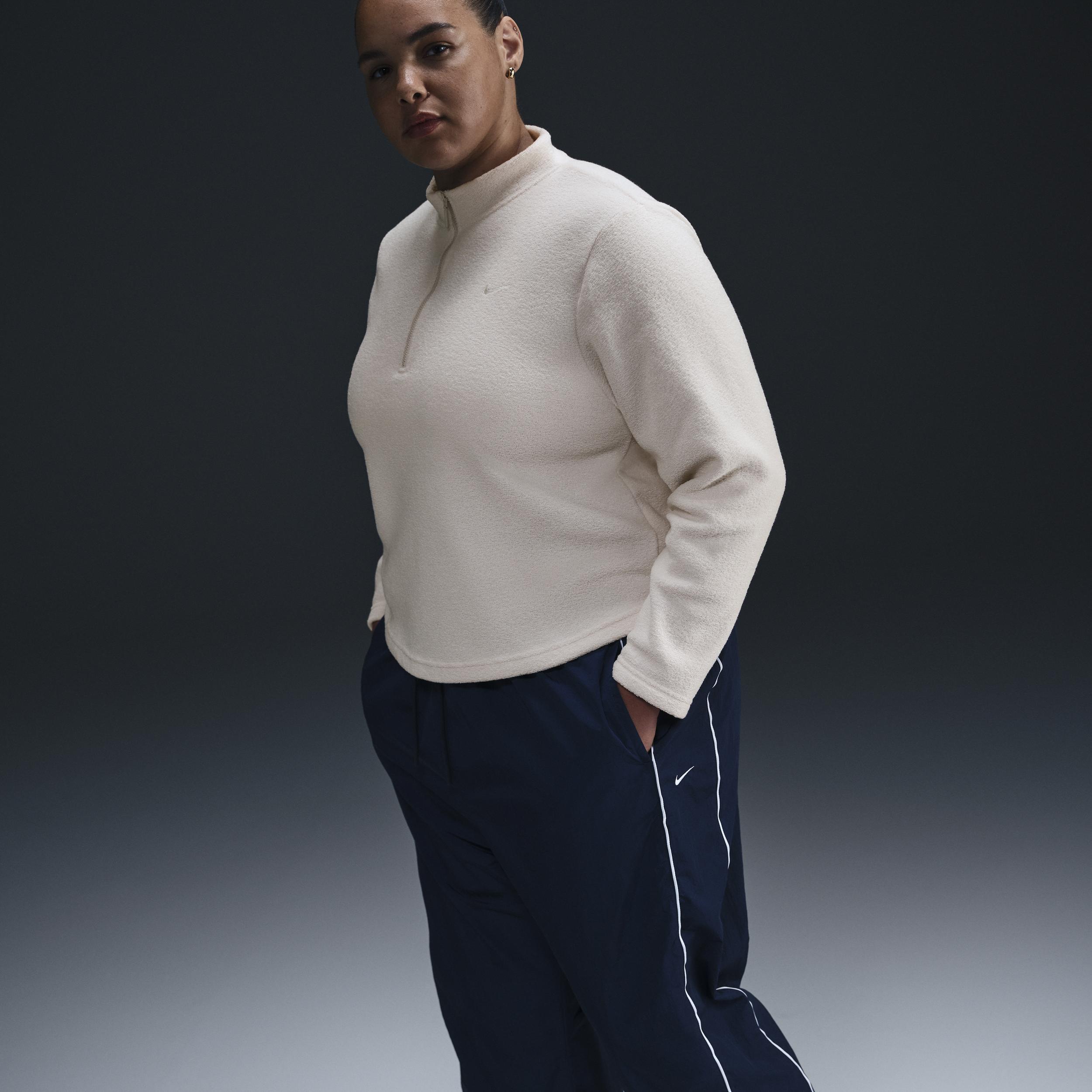 Women's Nike Sportswear Phoenix Plush Slim Long-Sleeve Cozy Fleece 1/2-Zip Top (Plus Size) Product Image