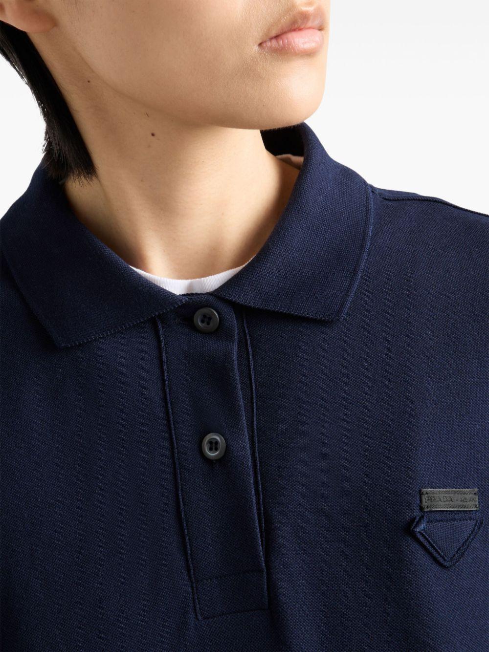 Triangle Logo Polo Shirt In Blue Product Image