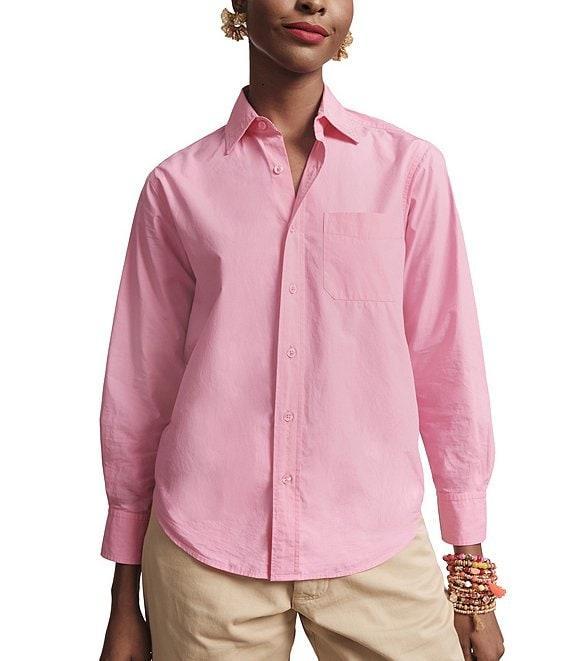 FRANCES VALENTINE Perfect Button Down Poplin Top Product Image