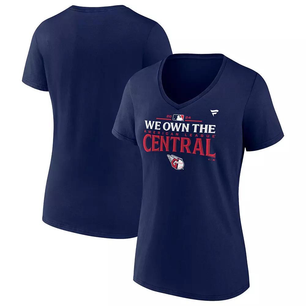 Women's Fanatics  Navy Houston Astros 2024 AL West Division Champions Locker Room V-Neck T-Shirt, Size: XL, Blue Product Image