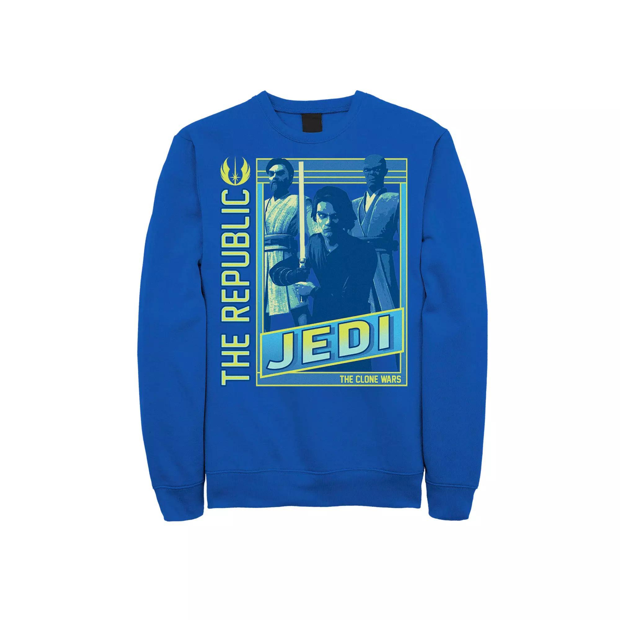 Men's Star Wars: The Clone Wars The Republic Jedi Poster Sweatshirt,  Product Image