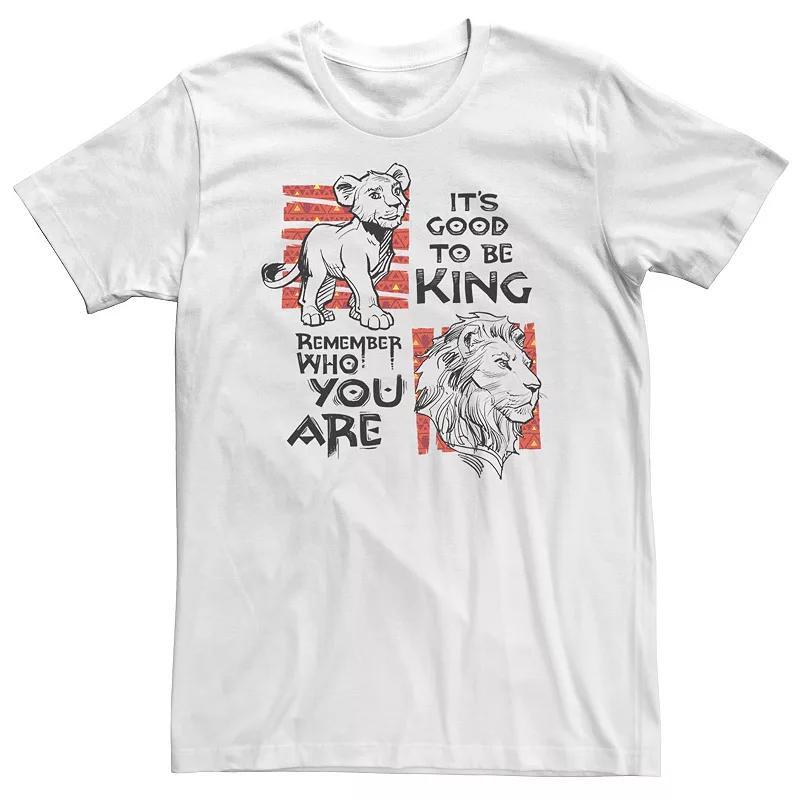 Big & Tall Disney The Lion King Live Action Simba Mufasa Quotes Poster Tee, Men's, Size: 4XL Tall, Athletic Grey Product Image