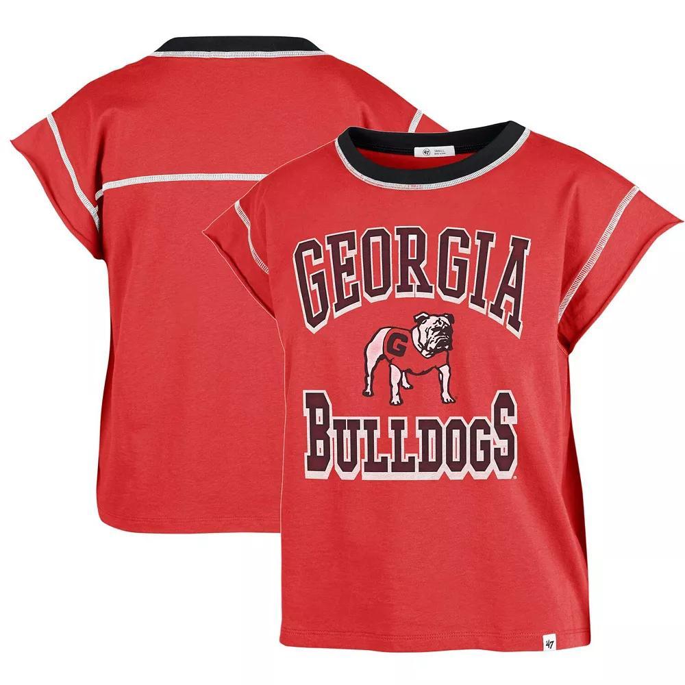Women's '47 Red Georgia Bulldogs Sound Up Maya Cutoff T-Shirt, Size: Small Product Image