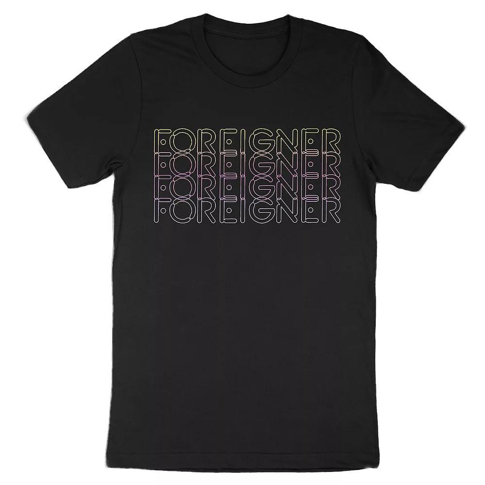 Men's Foreigner Overlap Logo Tee, Size: XL, Blue Product Image
