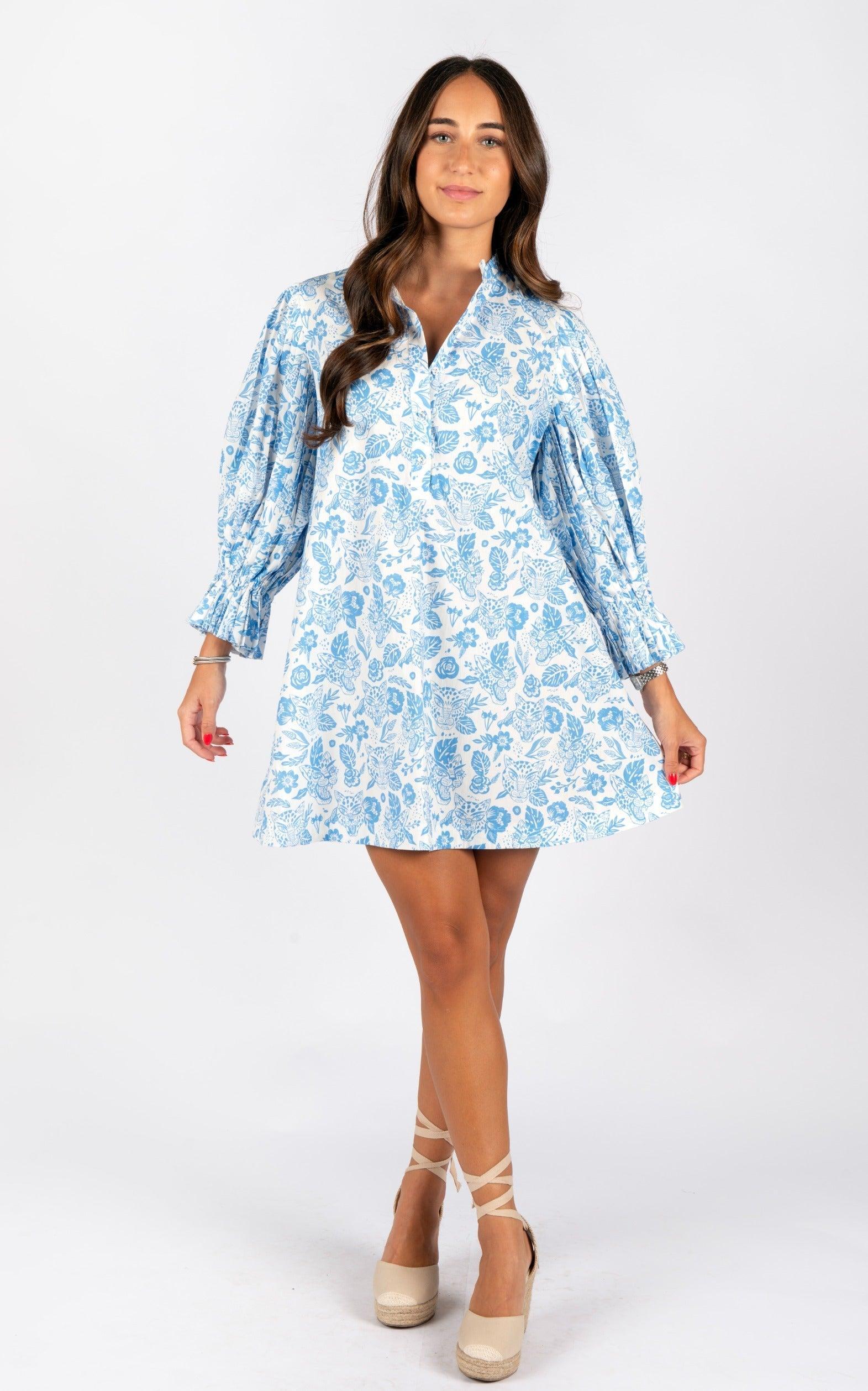 Leopard Poplin Park Dress Product Image