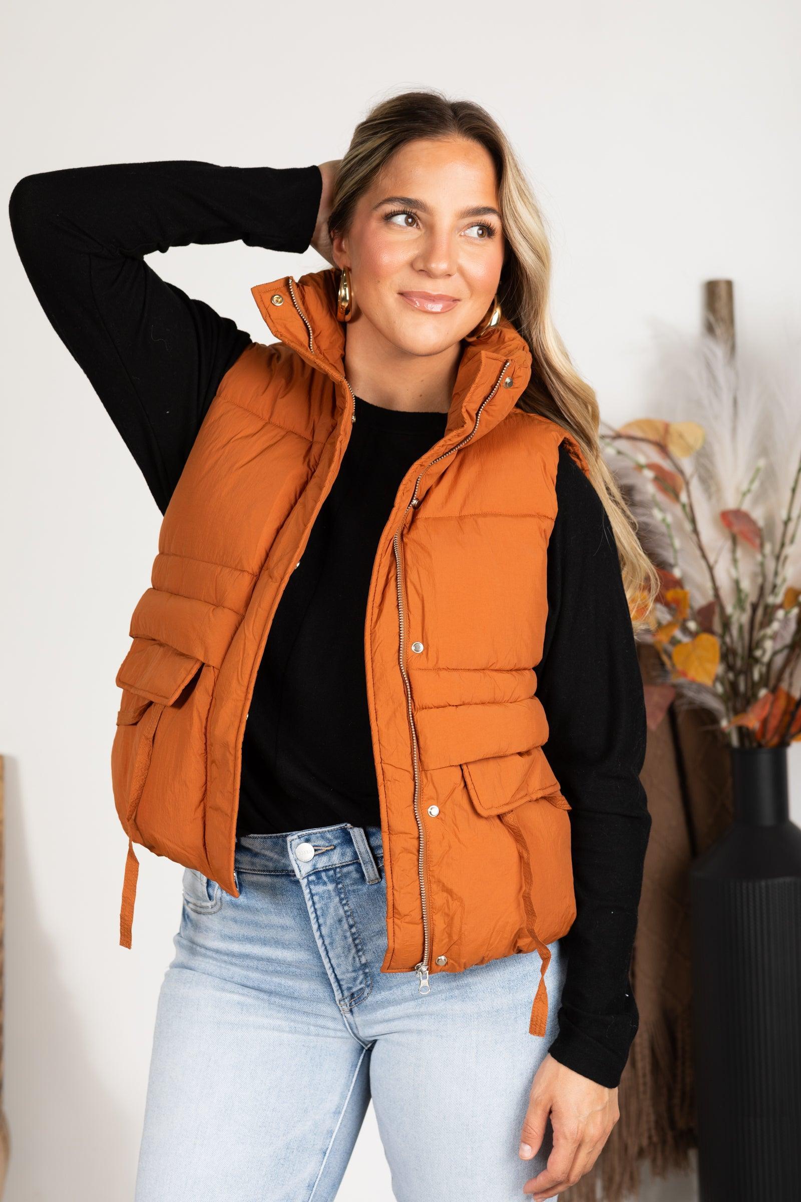 High Neck Puffer Vest Product Image