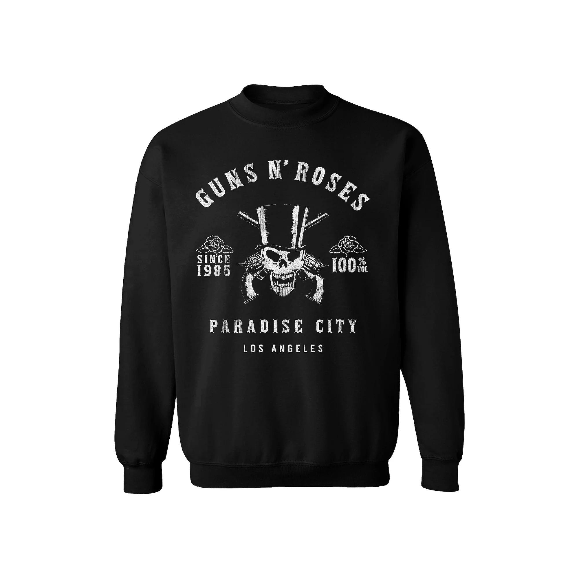 Men's Guns n' Roses Whiskey Label Sweatshirt, Size: XXL, Black Product Image