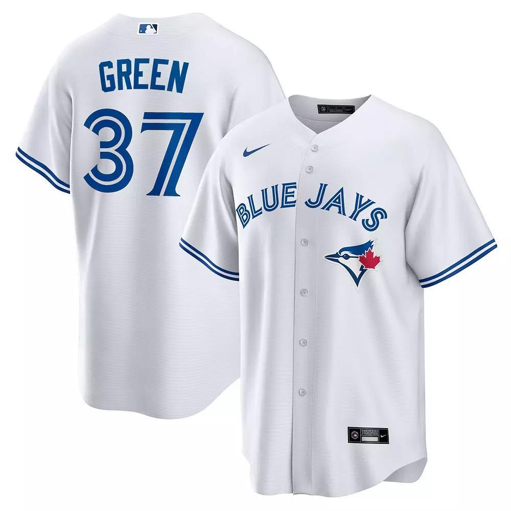 Men's Nike Chad Green White Toronto Blue Jays Home Replica Player Jersey,  Product Image
